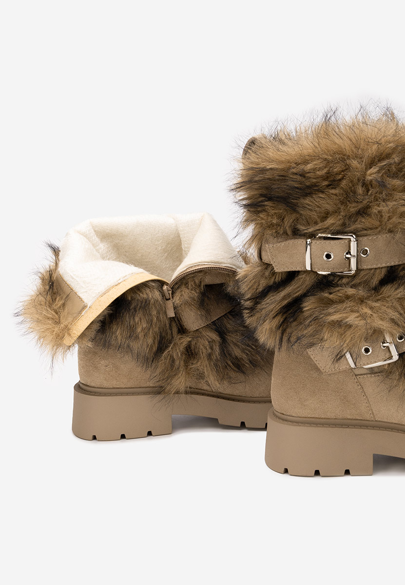 Cizme imblanite dama Nelisia kaki