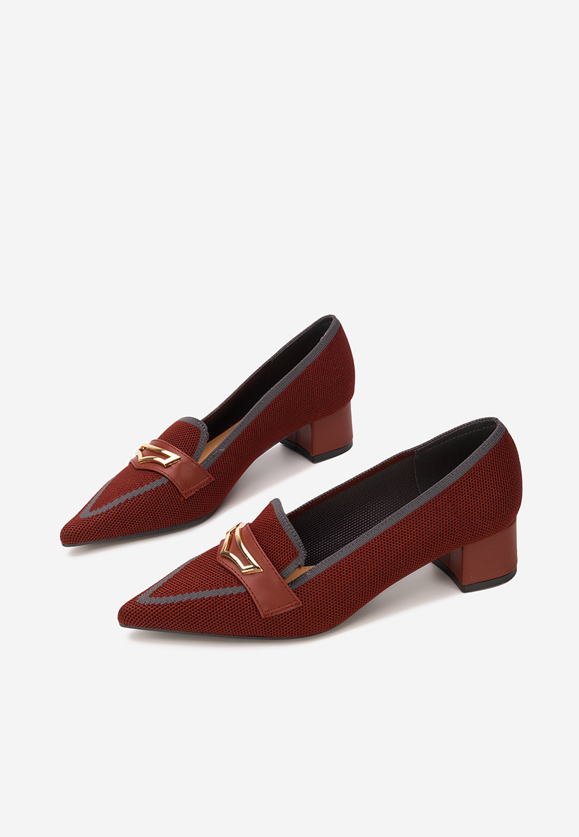 Pantofi cu toc mic Dianey grena