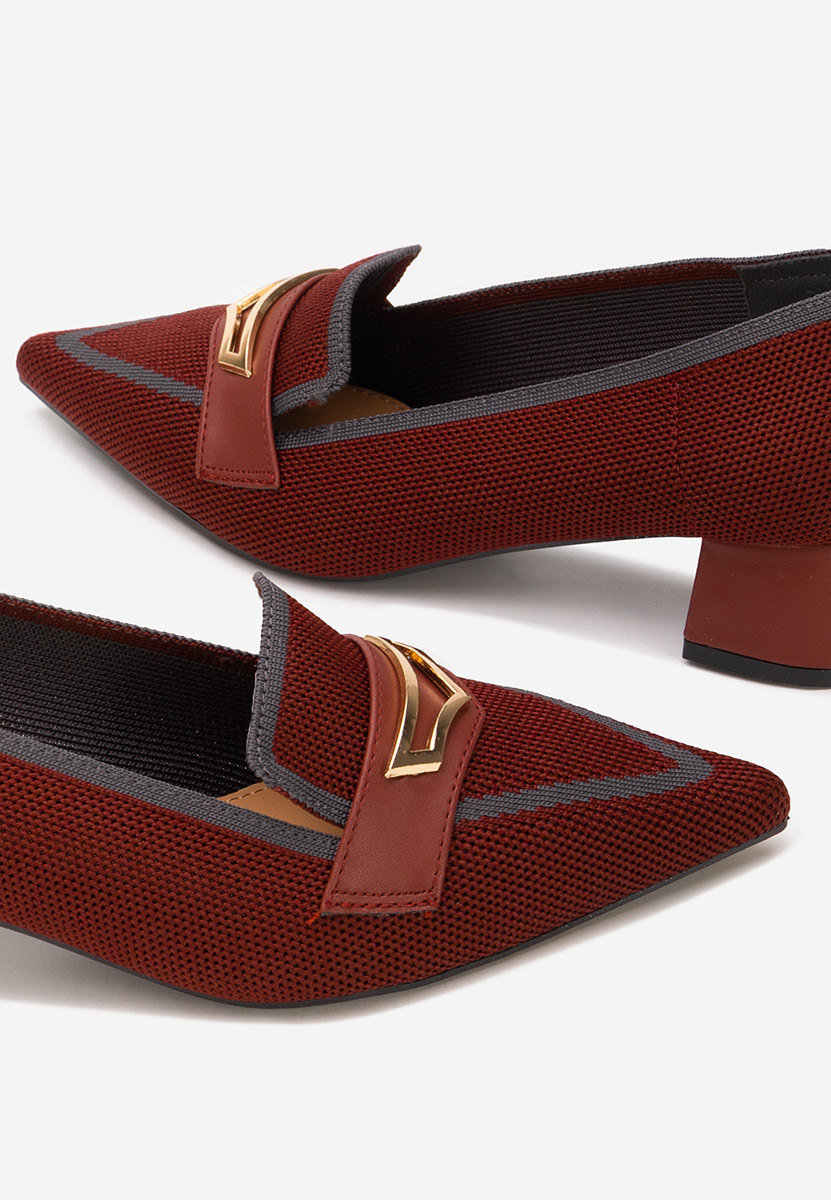 Pantofi cu toc mic Dianey grena