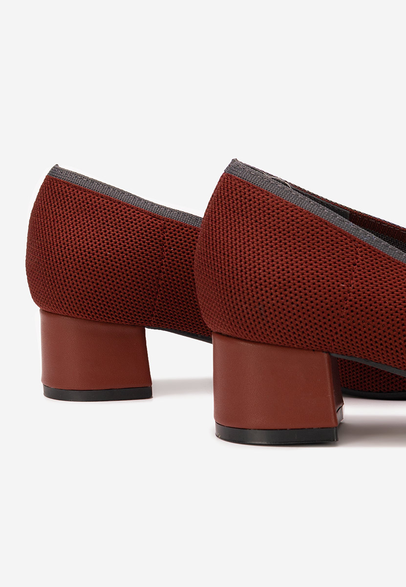 Pantofi cu toc mic Dianey grena