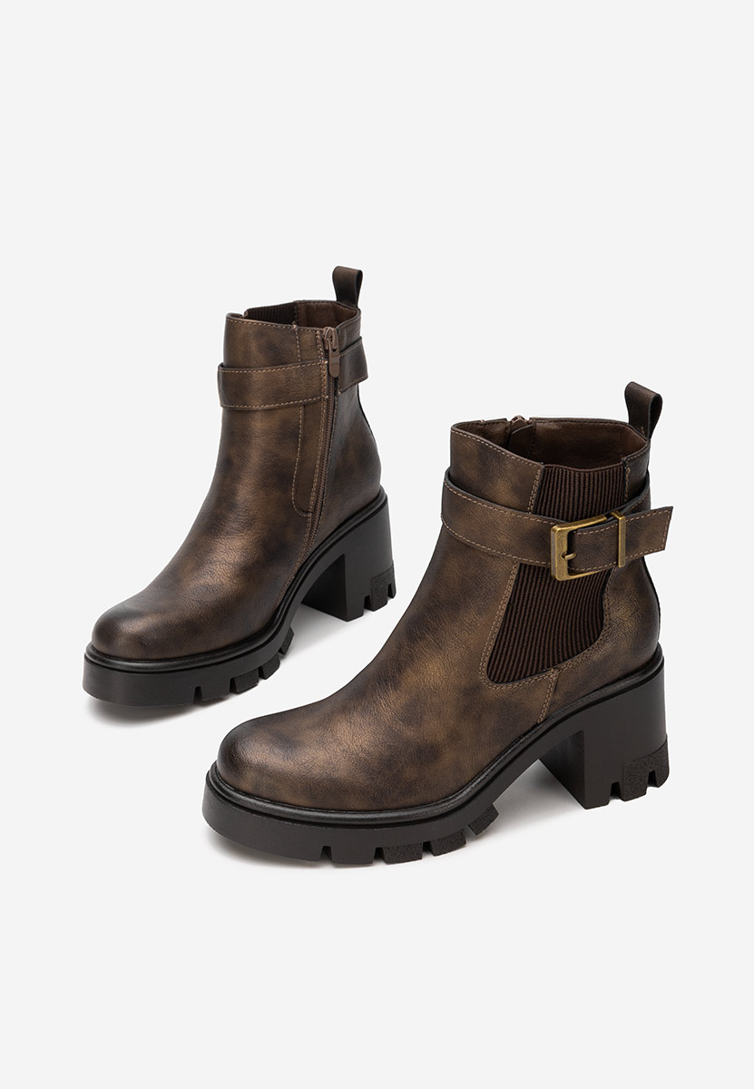 Ghete cu toc Rafira bronze