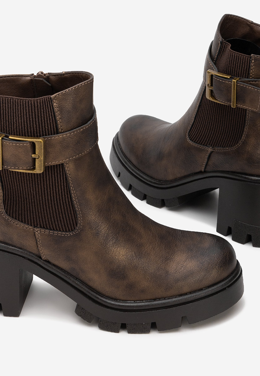 Ghete cu toc Rafira bronze