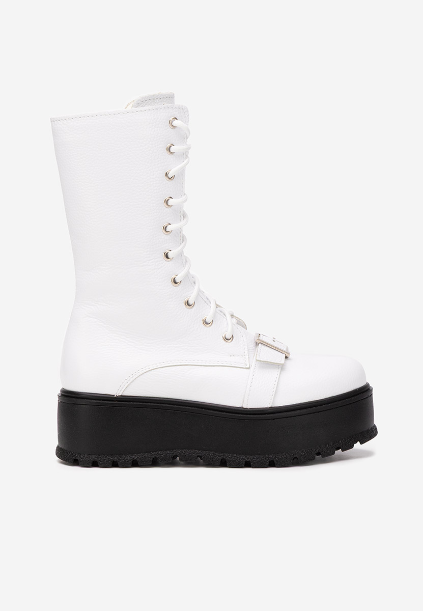 Ghete dama piele Sorelia albe