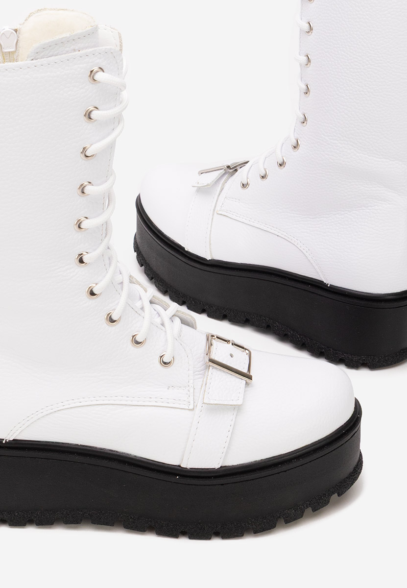 Ghete dama piele Sorelia albe