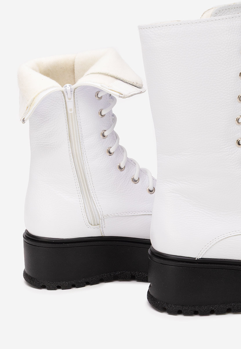 Ghete dama piele Sorelia albe