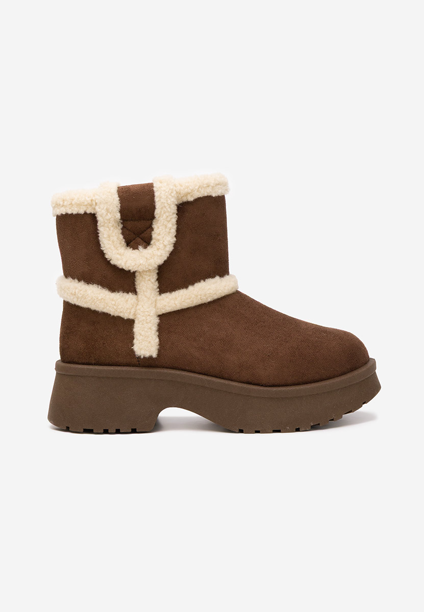 Cizme tip ugg Sicona maro