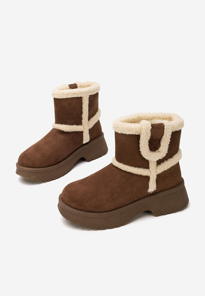 Cizme tip ugg Sicona maro