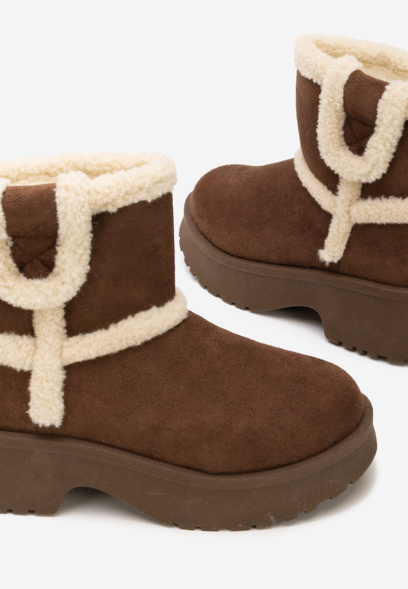 Cizme tip ugg Sicona maro