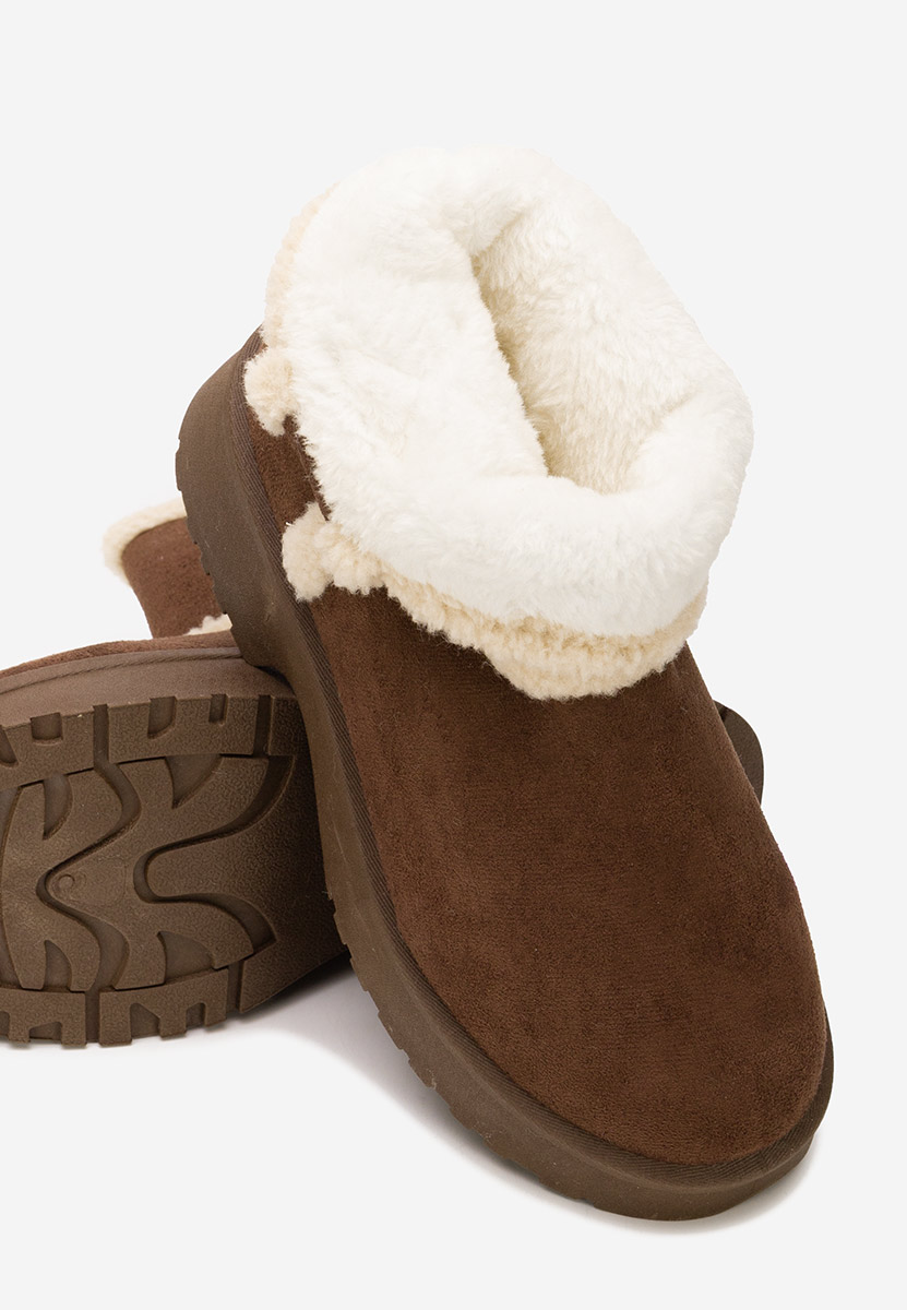 Cizme tip ugg Sicona maro