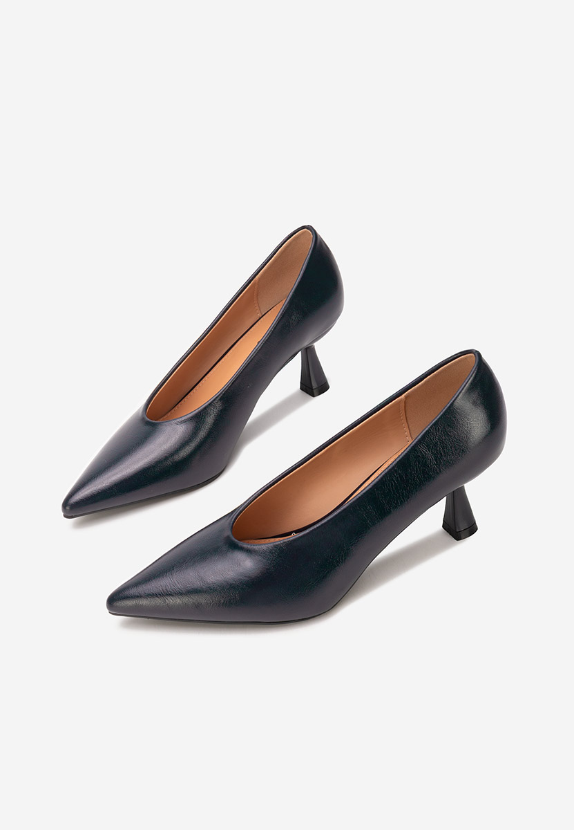 Pantofi cu toc subtire Glacia navy