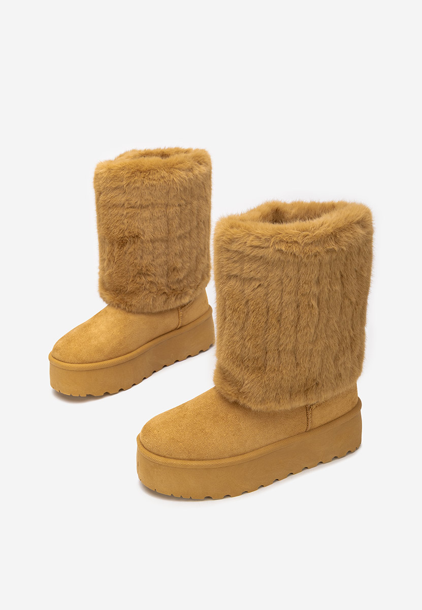 Cizme imblanite dama Myria V2 camel