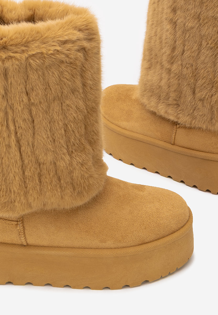 Cizme imblanite dama Myria V2 camel