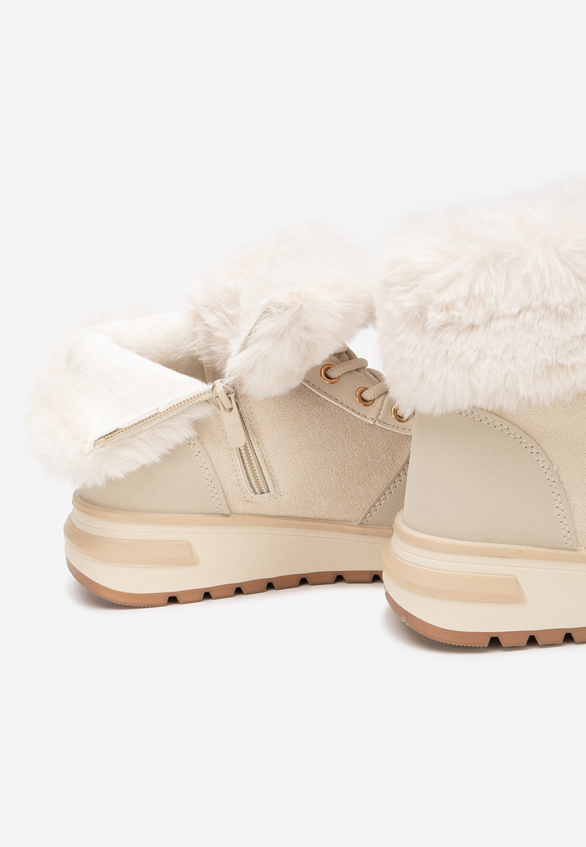 Sneakers dama imblaniti Grisia bej