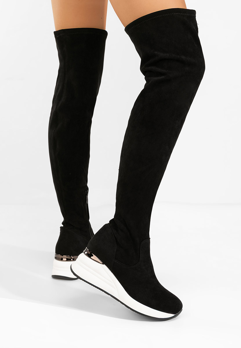 Cizme lungi peste genunchi Janisia V2 negre Cizme lungi peste genunchi Janisia V2 negre