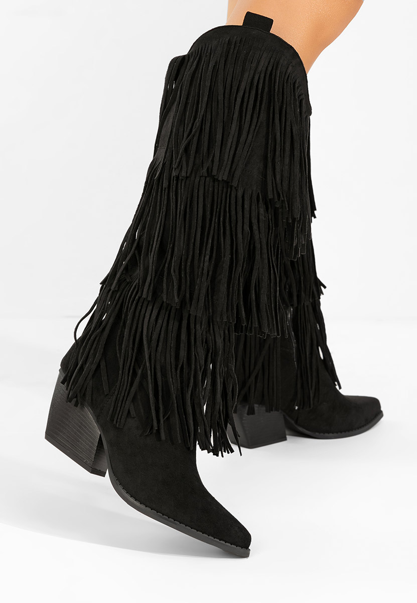 Cizme cowboy dama Rosila negre Cizme cowboy dama Rosila negre