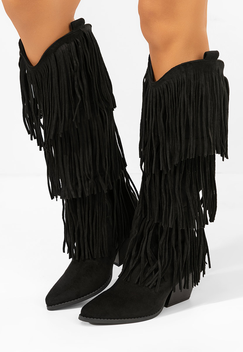 Cizme cowboy dama Rosila negre Cizme cowboy dama Rosila negre