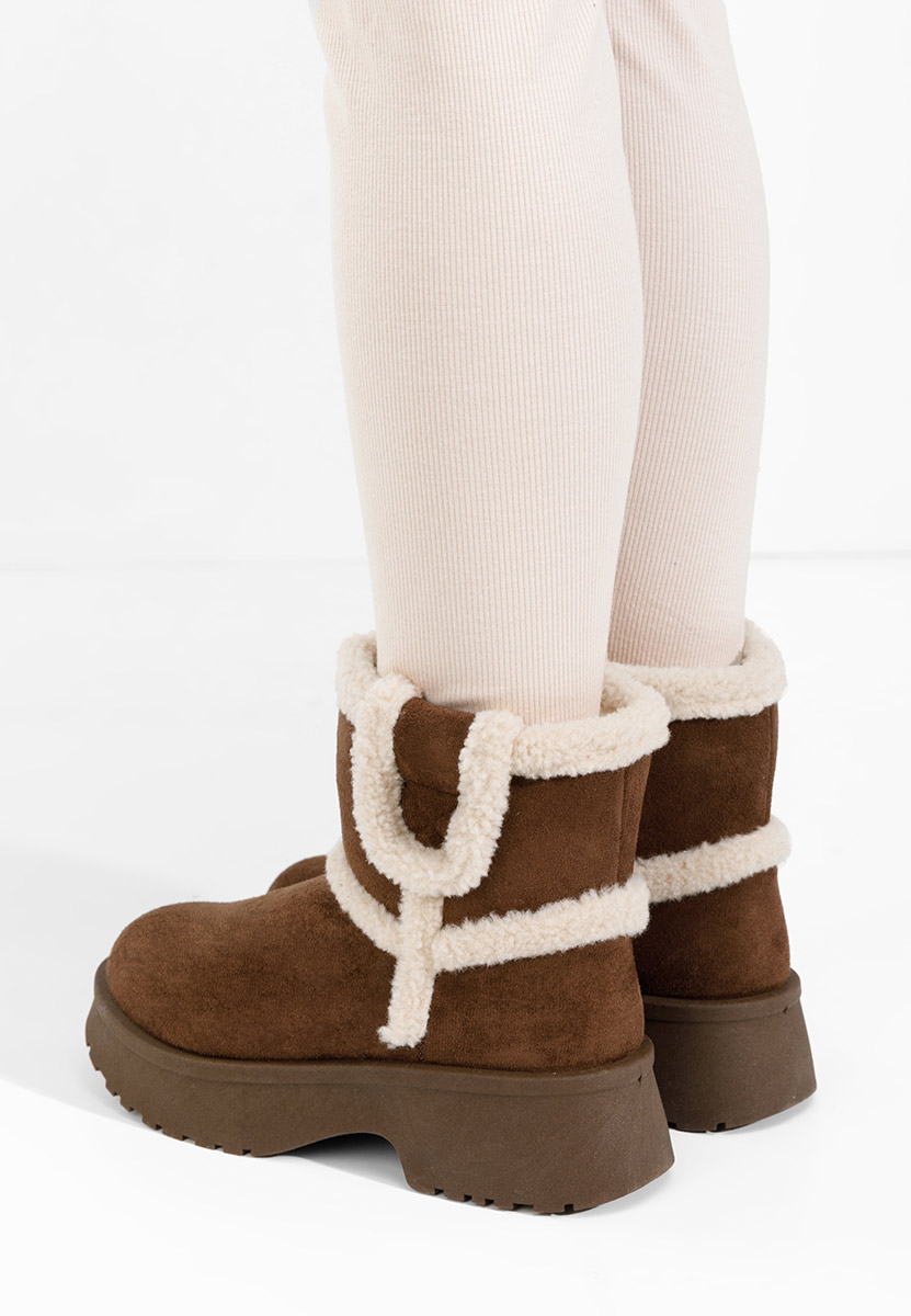Cizme tip ugg Sicona maro