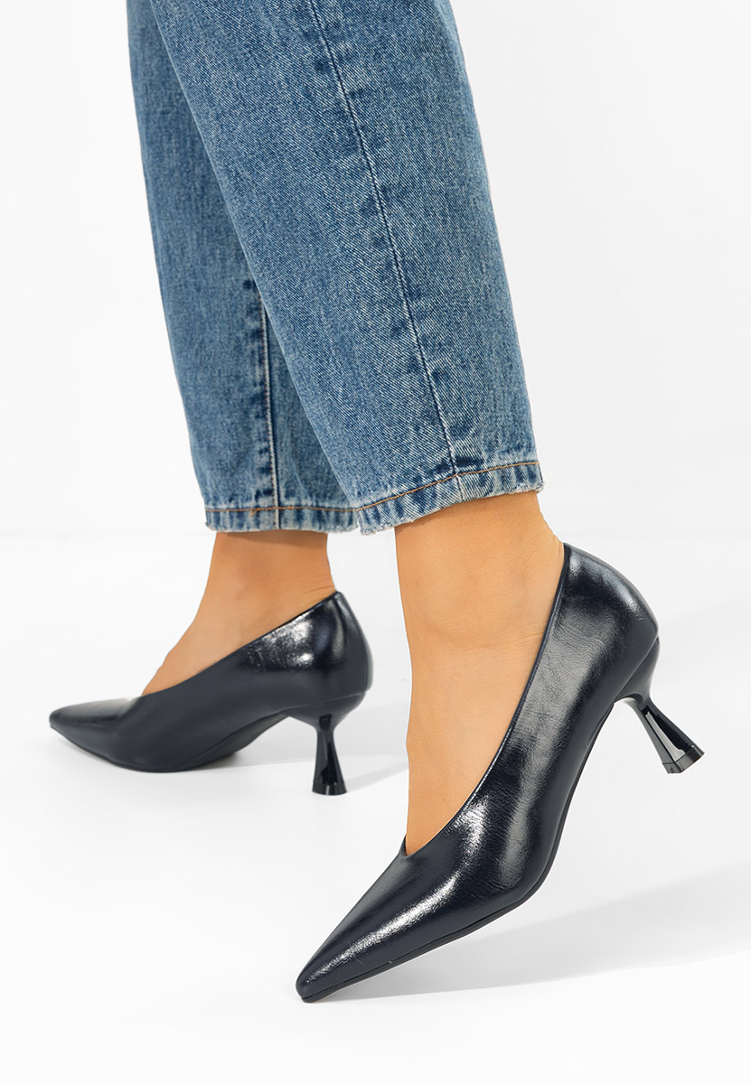 Pantofi cu toc subtire Glacia navy