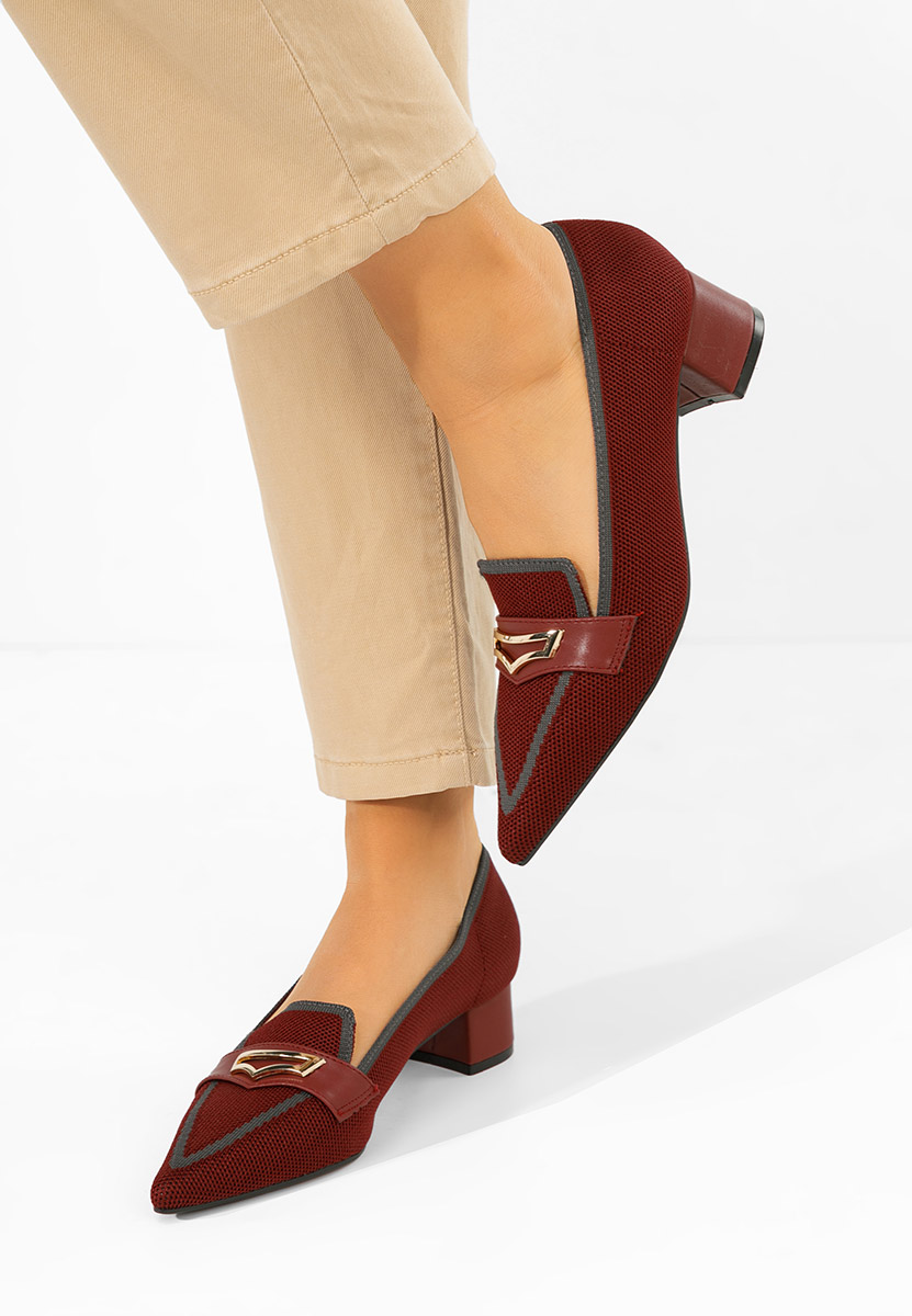 Pantofi cu toc mic Dianey grena