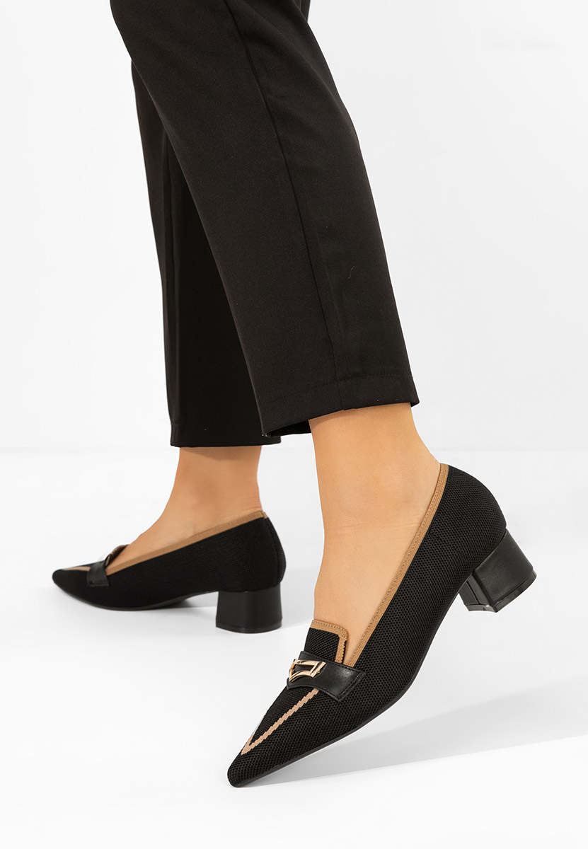 Pantofi cu toc mic Dianey negri