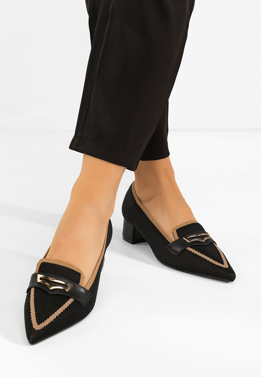 Pantofi cu toc mic Dianey negri