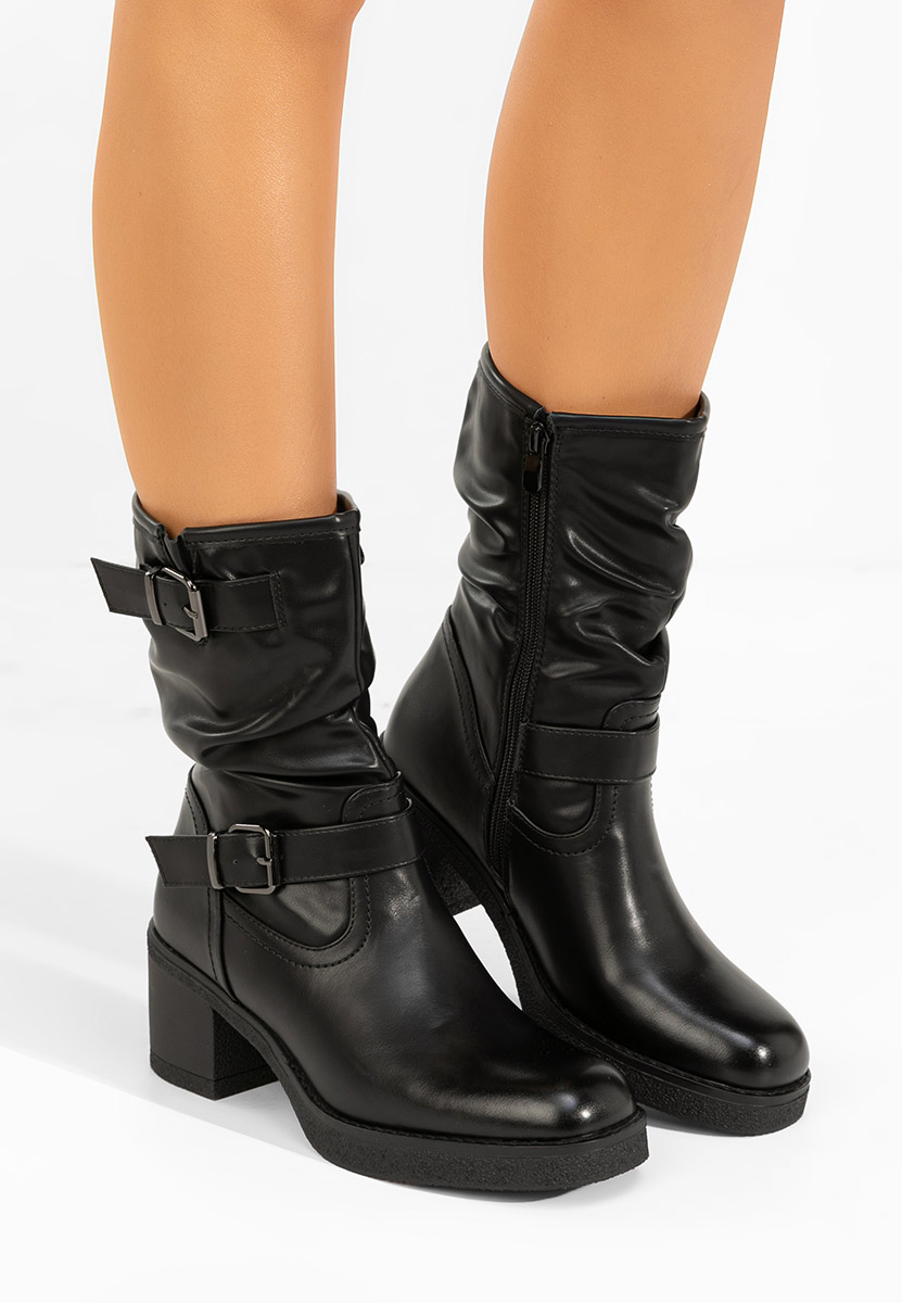 Cizme scurte dama Stefiana negre