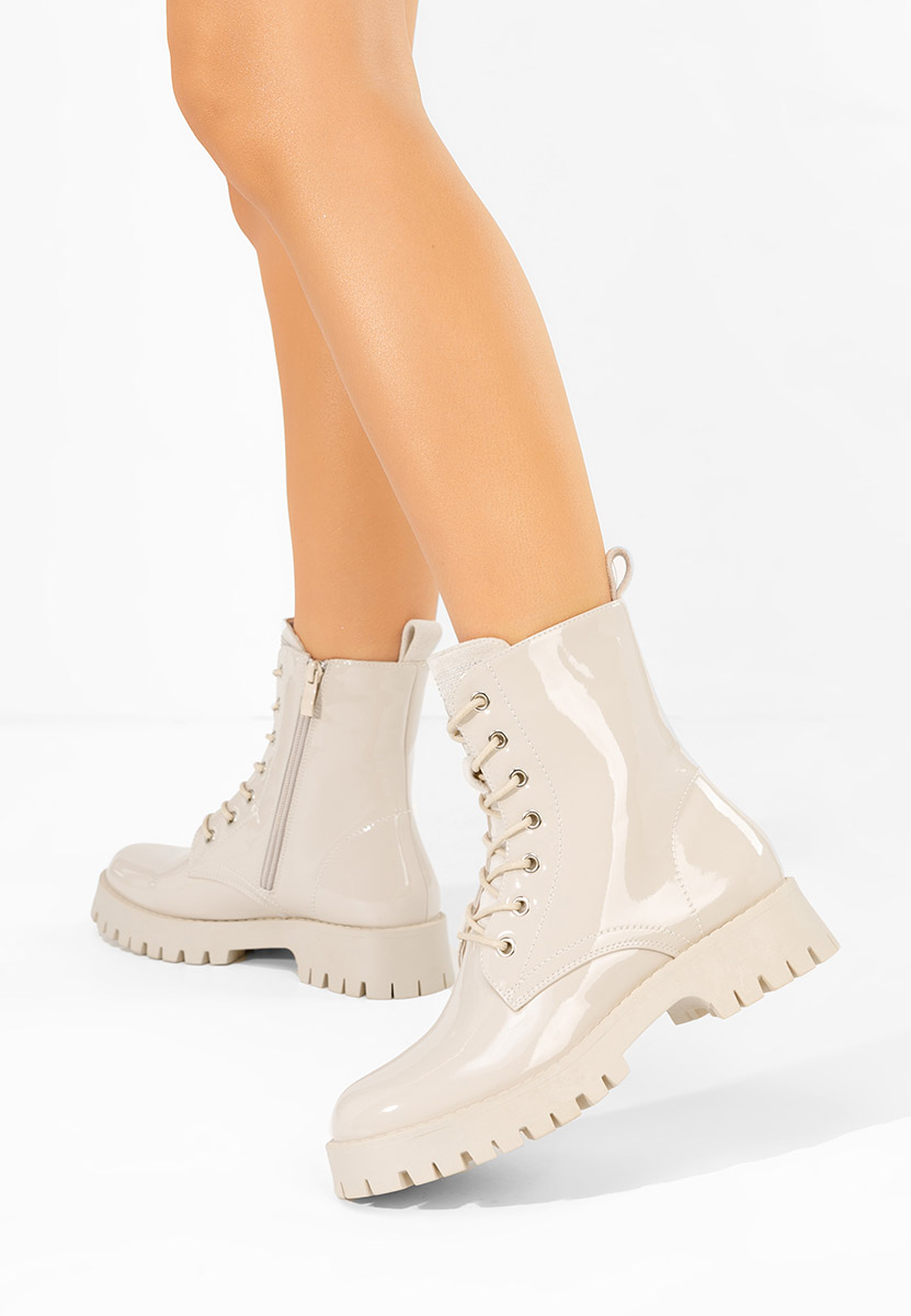 Bocanci lacuiti dama Claudine bej