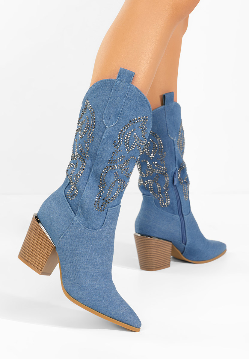 Cizme cowboy dama Ysrana V2 denim