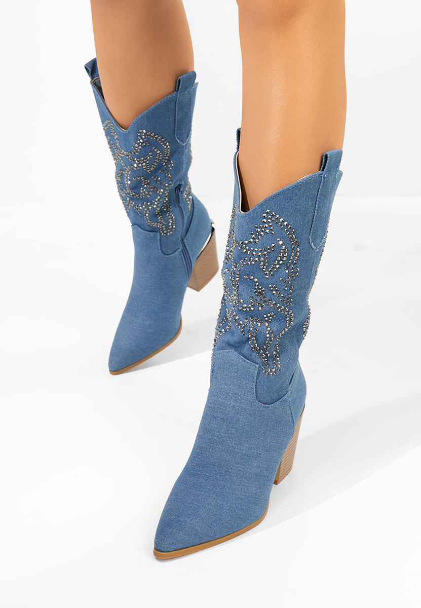 Cizme cowboy dama Ysrana V2 denim