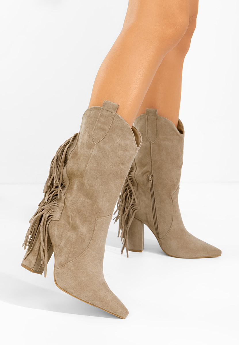 Cizme cowboy dama Aurina kaki