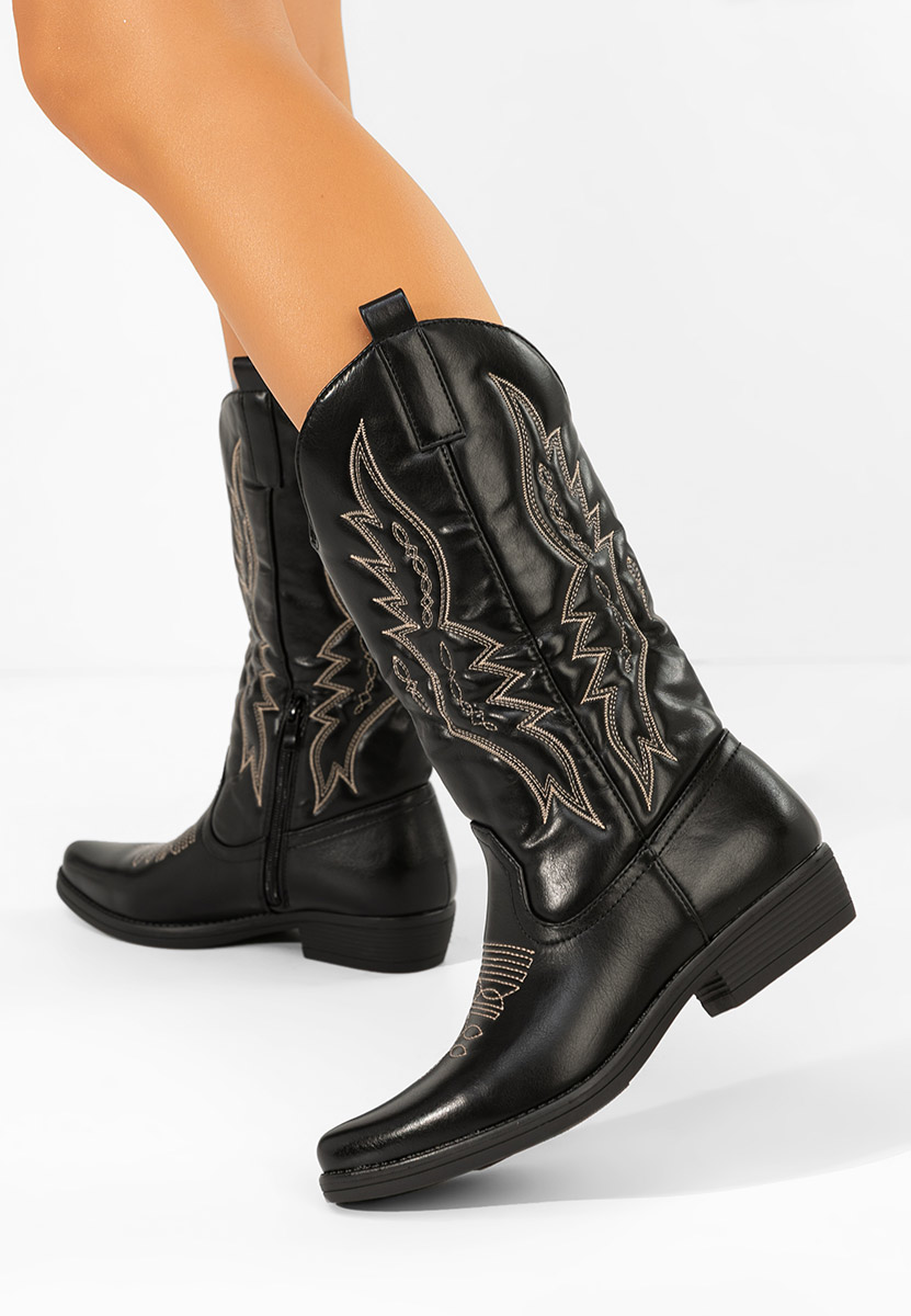 Cizme cowboy damă Brisia negre