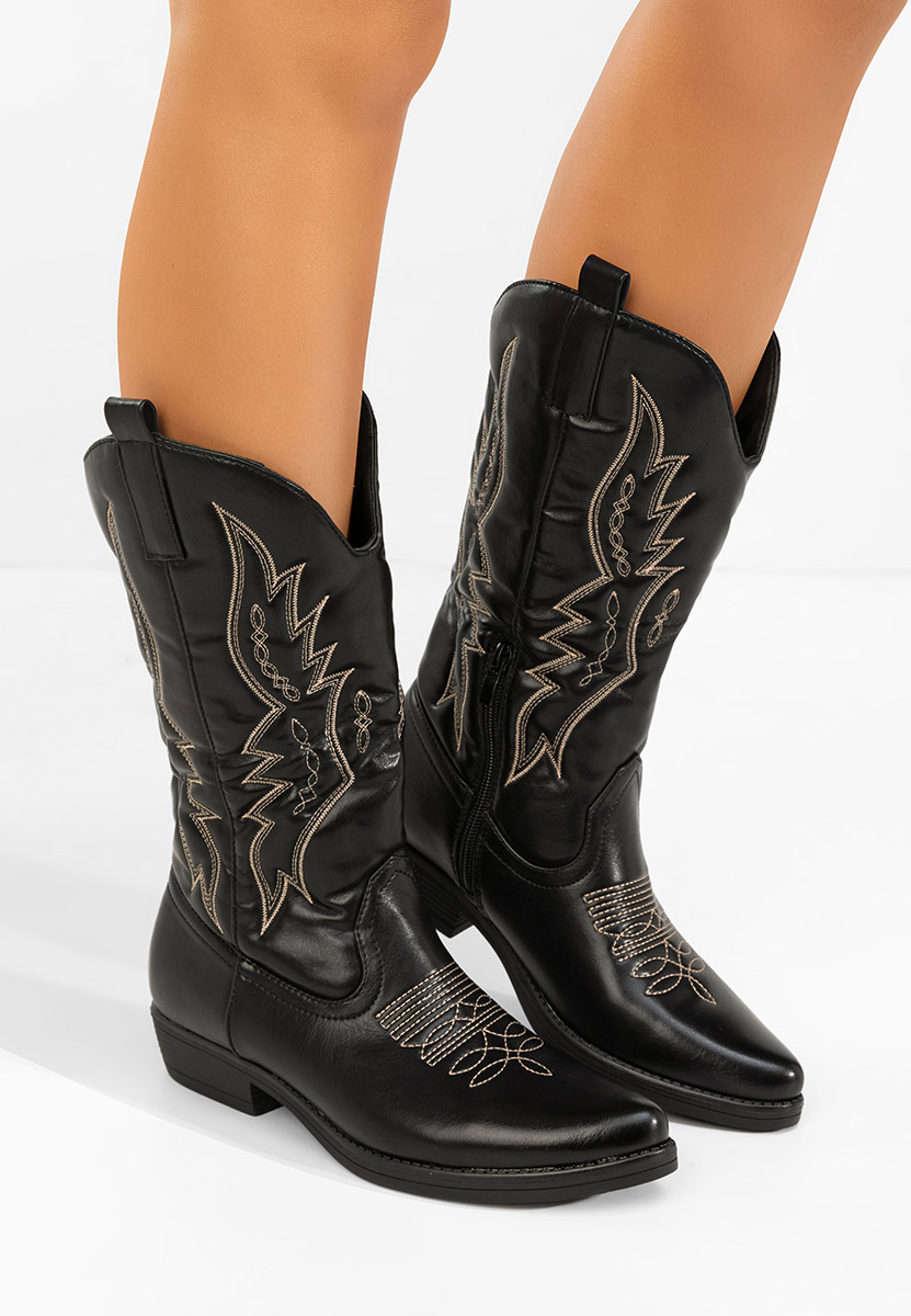 Cizme cowboy damă Brisia negre