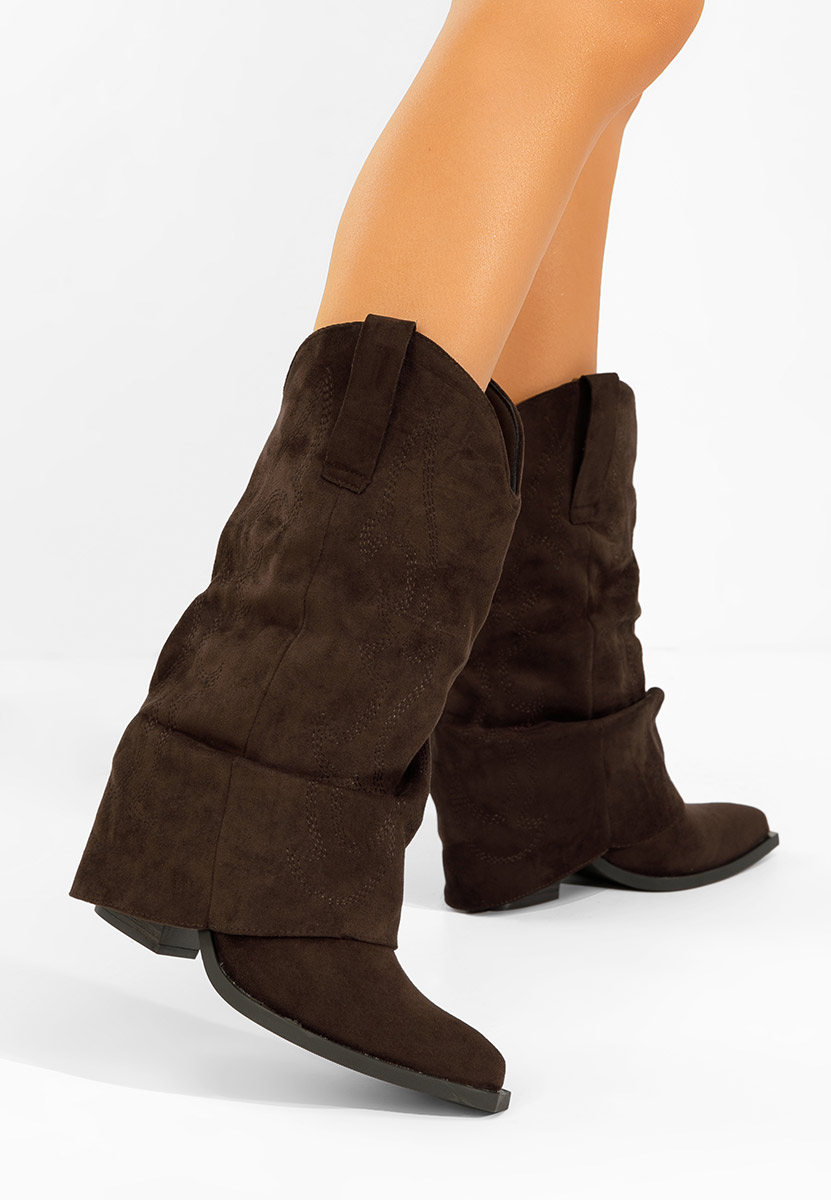 Cizme cu toc Wandia maro