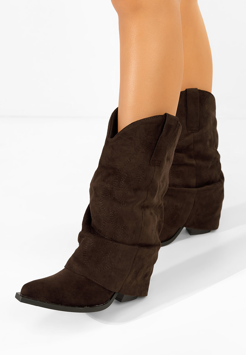 Cizme cu toc Wandia maro