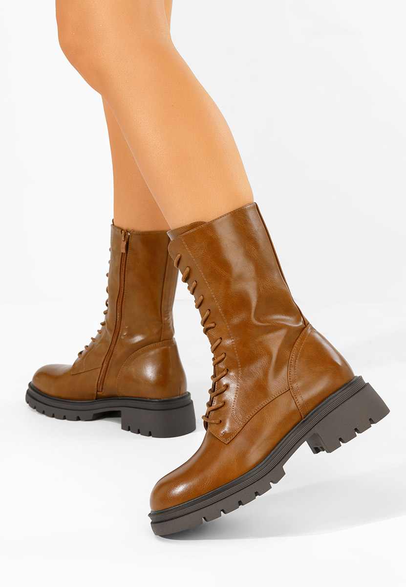 Bocanci inalti de dama Olina camel