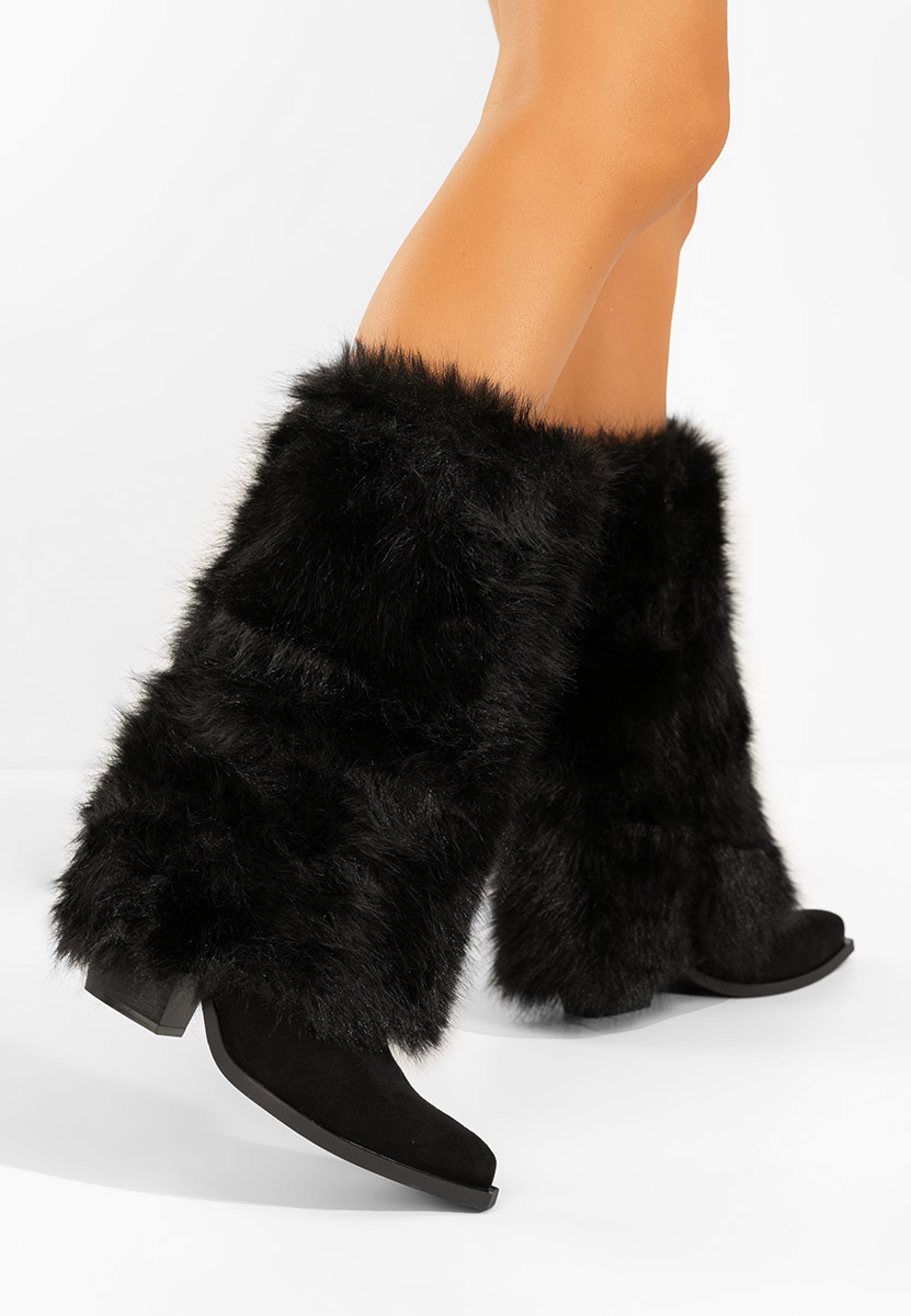 Cizme imblanite dama Olivine negre