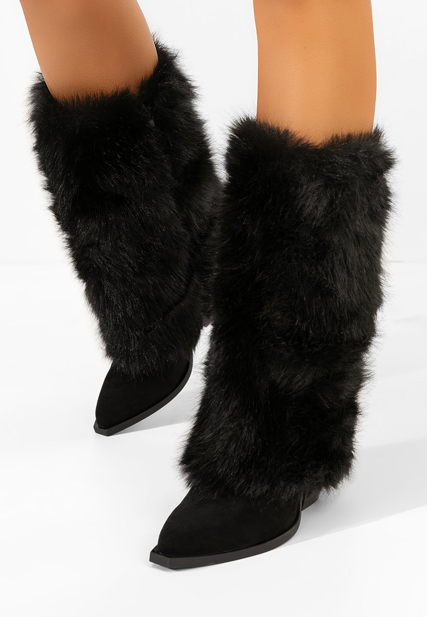 Cizme imblanite dama Olivine negre