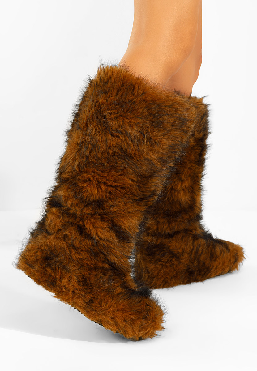 Cizme imblanite dama Gelira camel