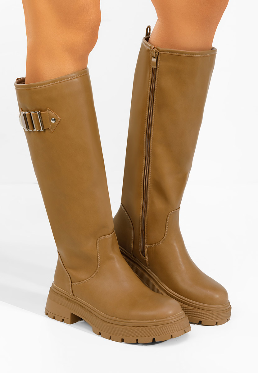 Cizme inalte dama Artozza kaki