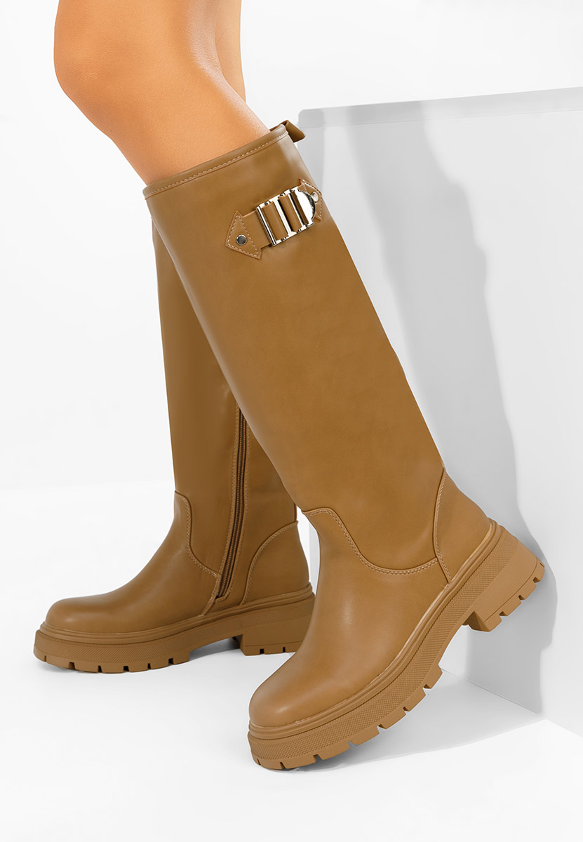 Cizme inalte dama Artozza kaki