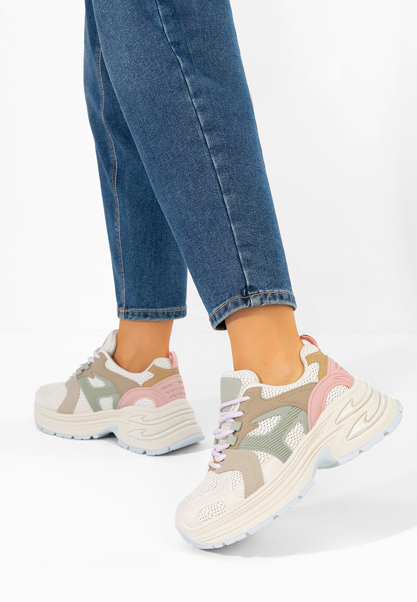 Sneakers cu platforma Alfredia multicolori