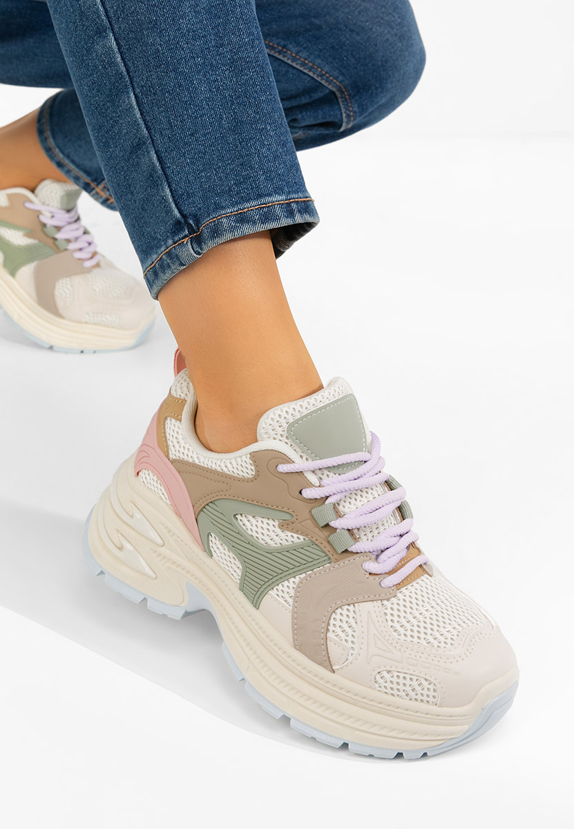 Sneakers cu platforma Alfredia multicolori