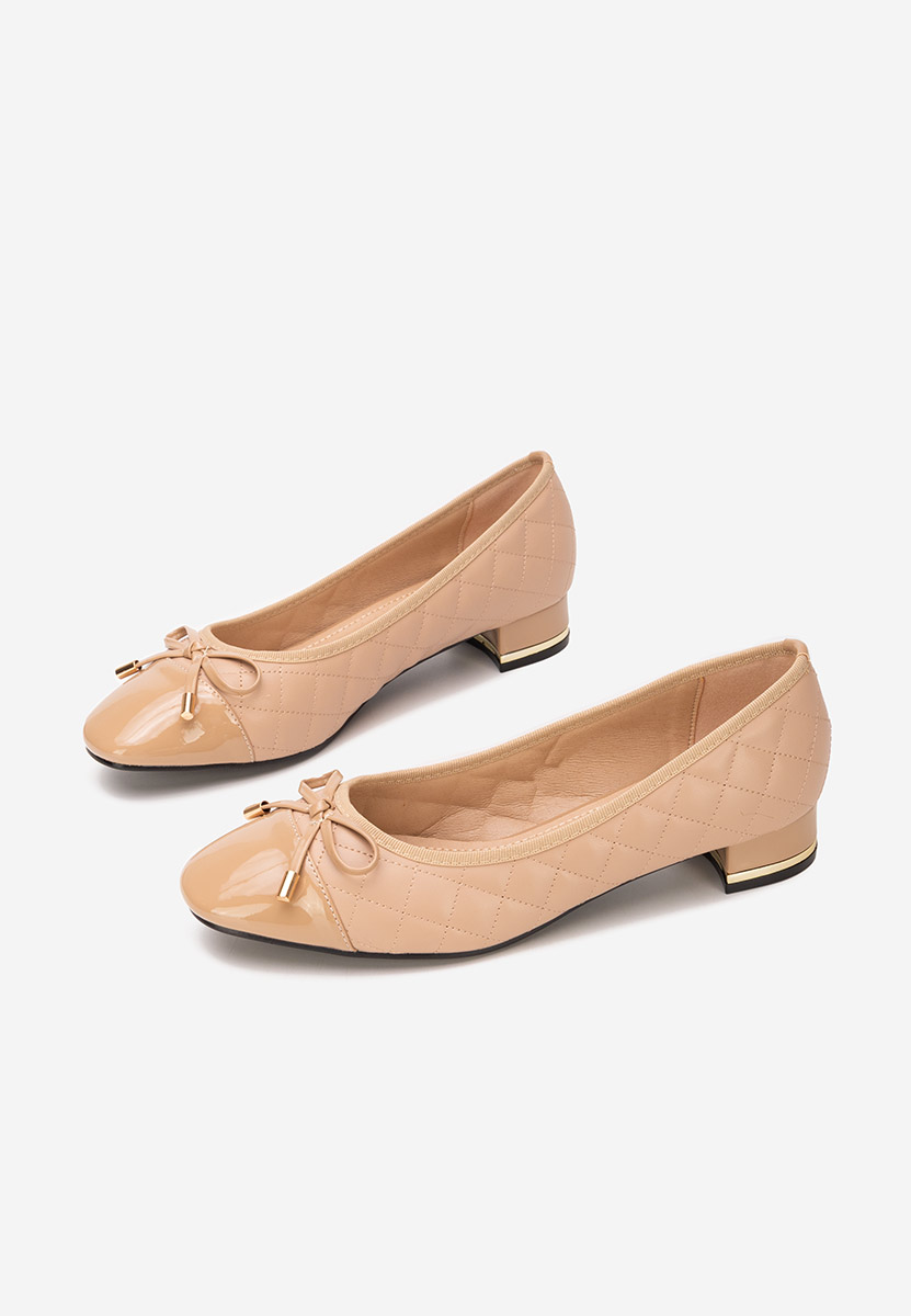 Pantofi cu toc mic Toya V2 bej