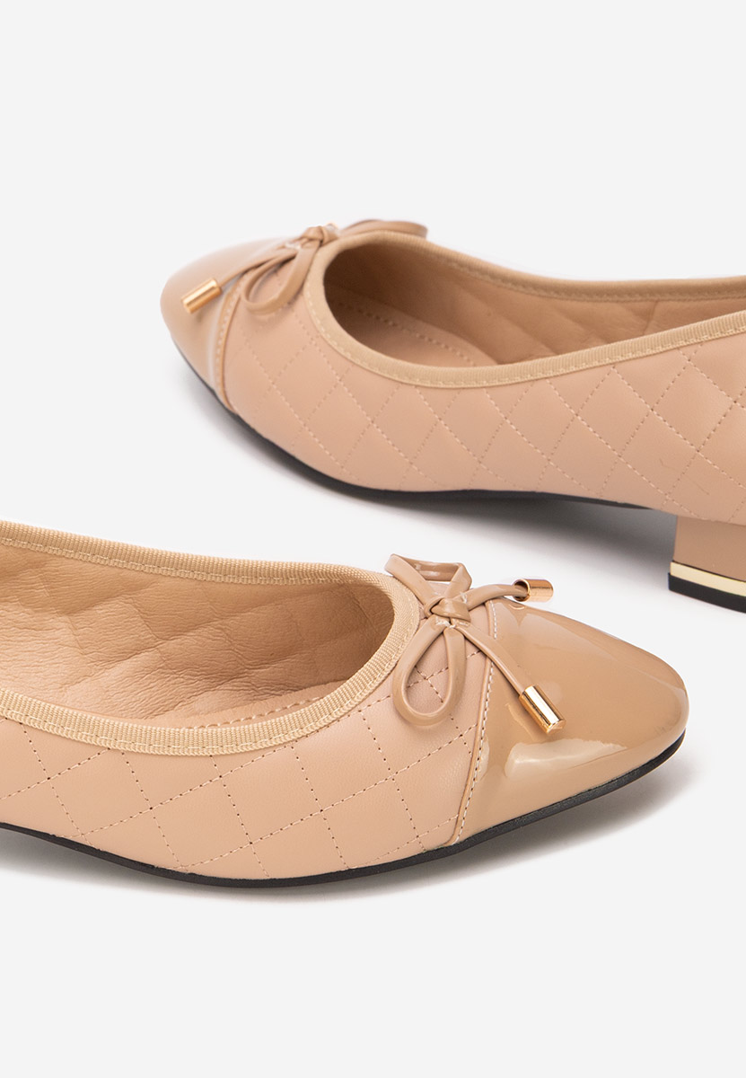 Pantofi cu toc mic Toya V2 bej