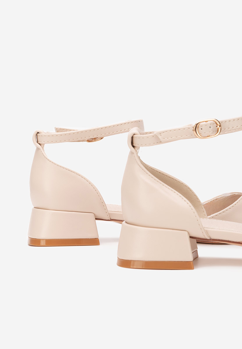 Pantofi cu toc gros Rubenia V2 bej