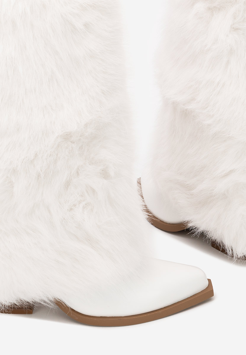 Cizme imblanite dama Olivine albe