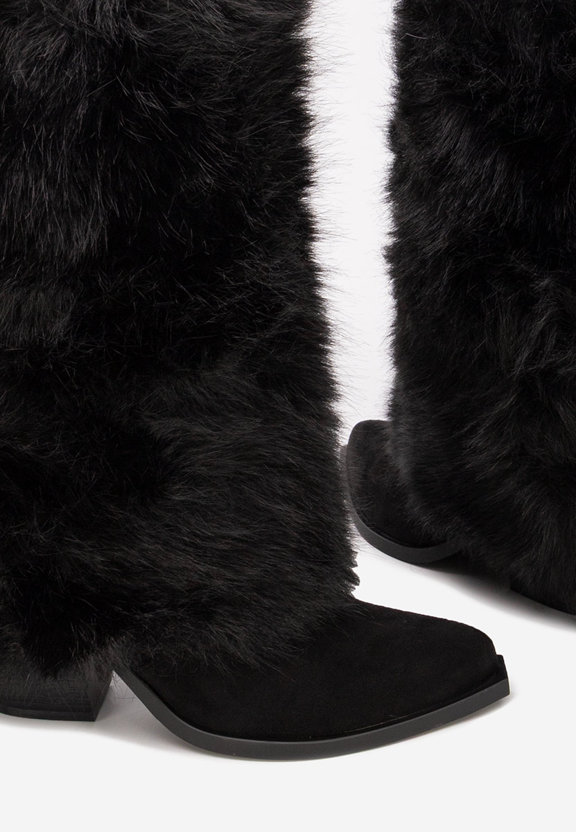 Cizme imblanite dama Olivine negre