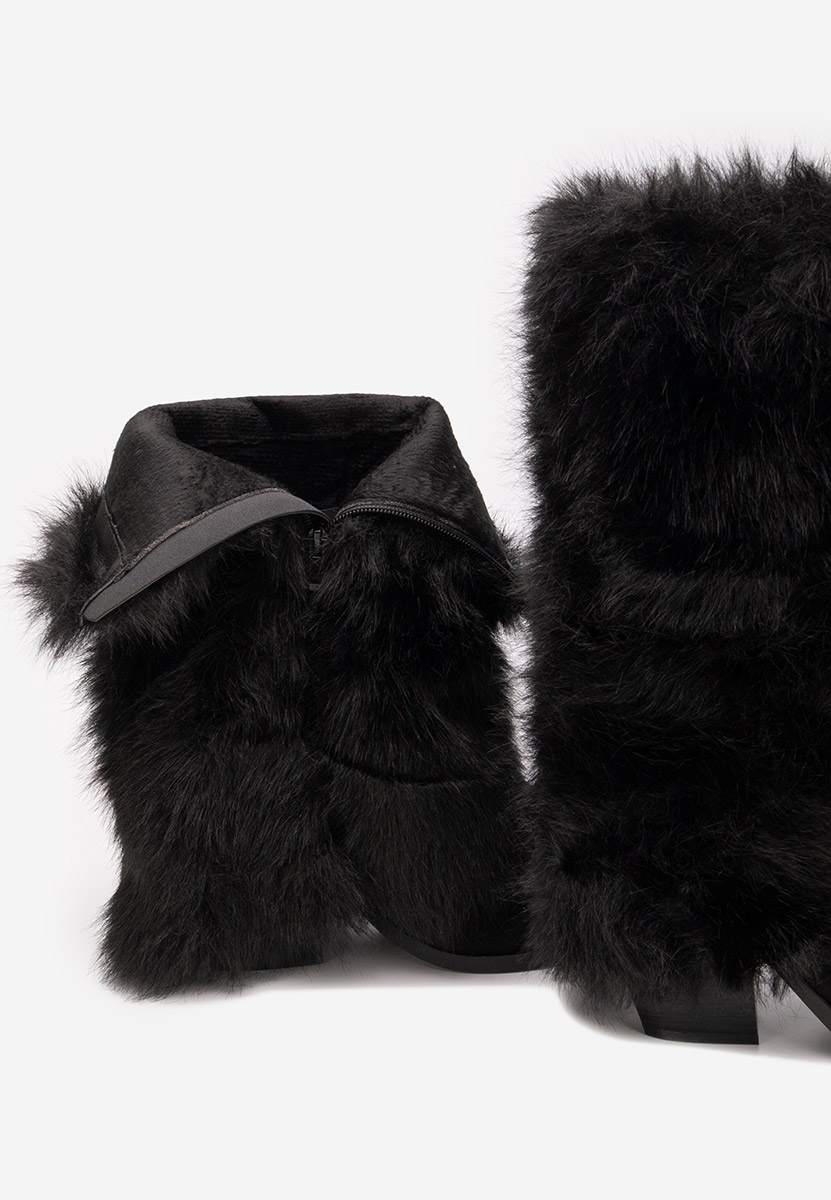 Cizme imblanite dama Olivine negre