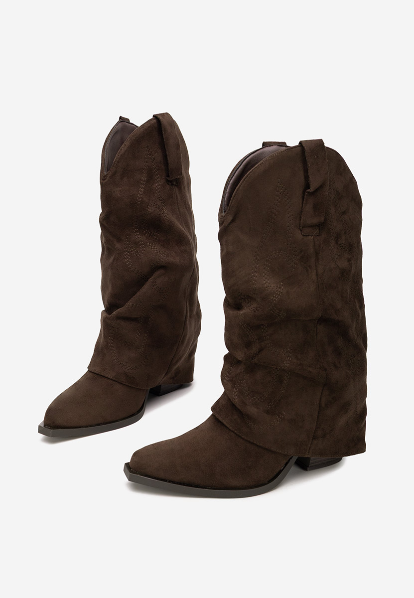 Cizme cu toc Wandia maro