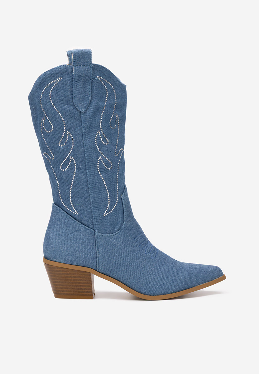 Cizme cowboy damă Gevina denim